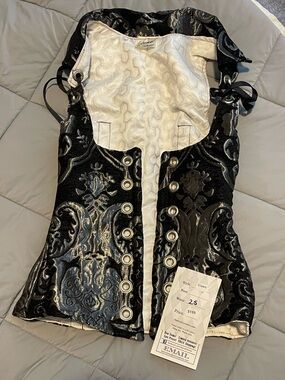 Damsel in this Dress Vixen in Black & Silver Medallion